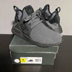 Adidas NMD Black and White Striped Sneakers